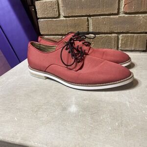 Calvin Klein Men's Aggussie Nylon Oxfords Brick Red‎ Size 10.5 M
